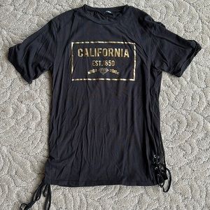 Fashion Nova Size Small Oversized Black California Tee